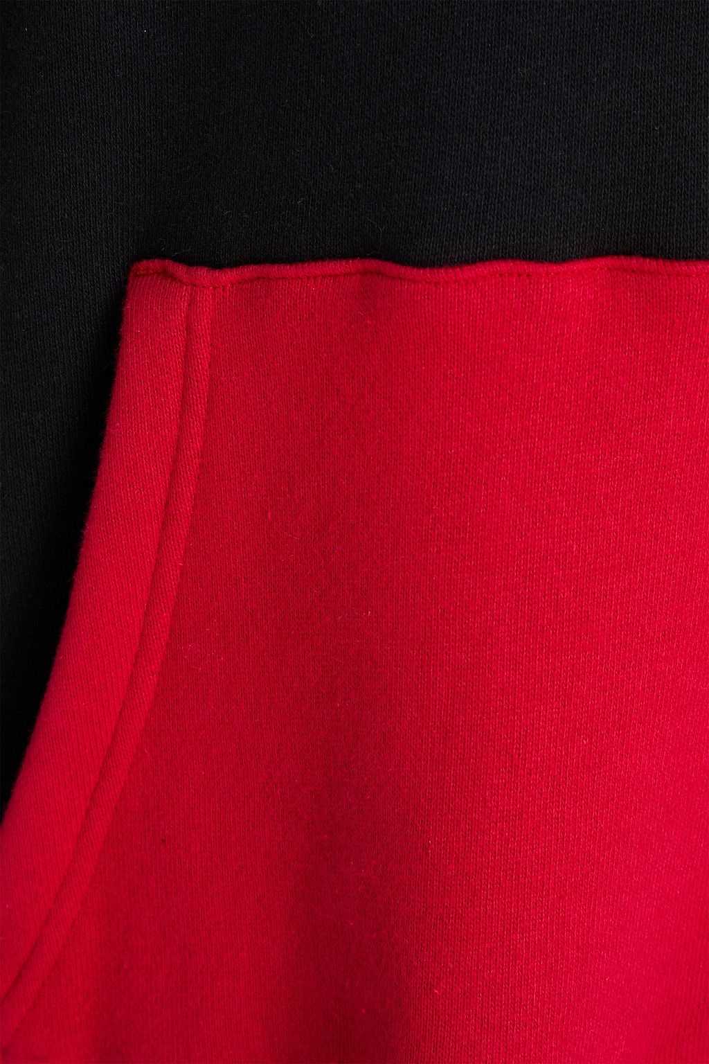 ALEXANDER WANG Two-tone printed cotton-fleece hoodie