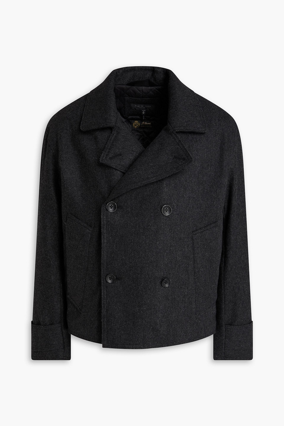 Rag & Bone Eddy Double-breasted Wool-blend Felt Jacket In Gray