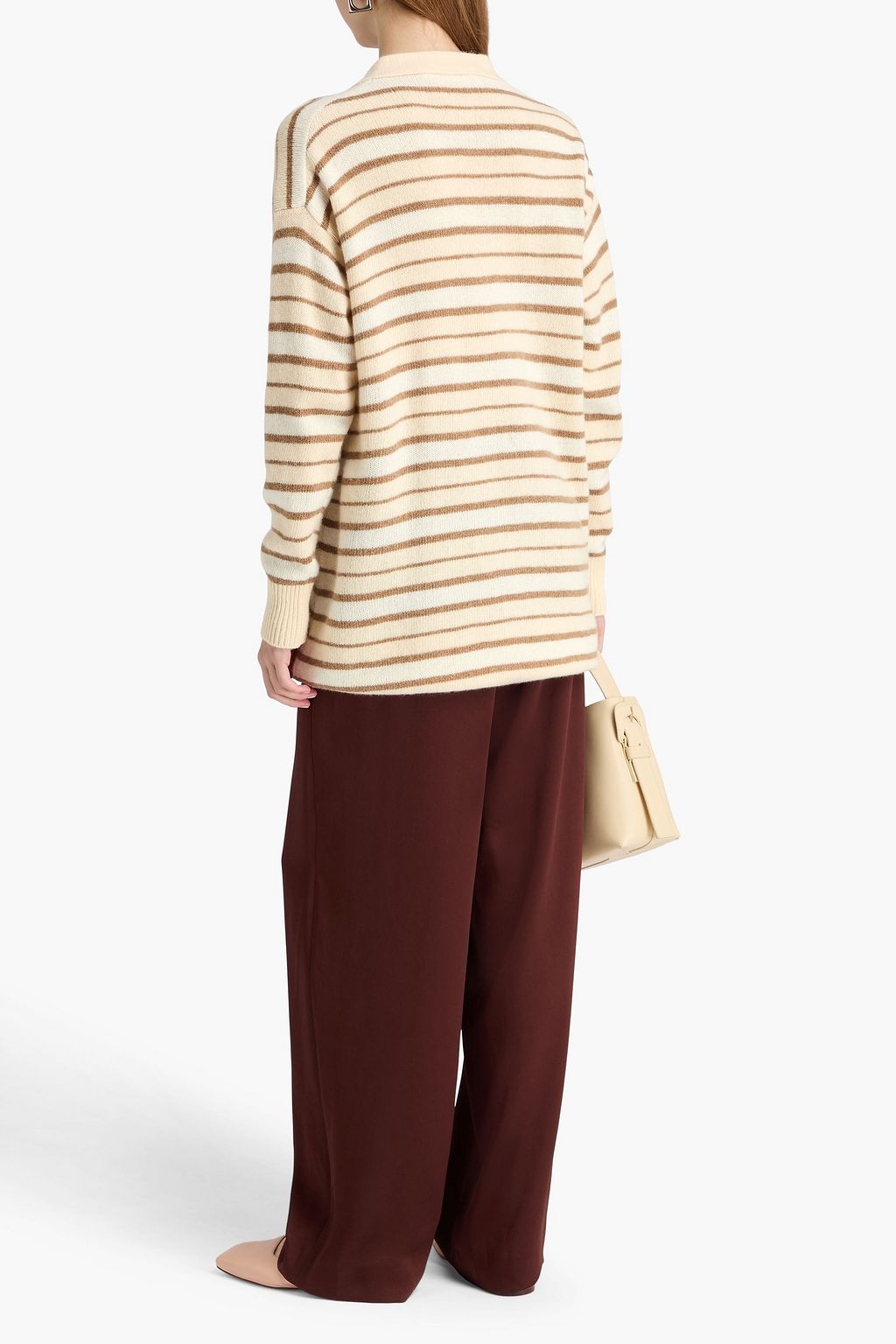 MARNI Striped wool and cashmere-blend cardigan