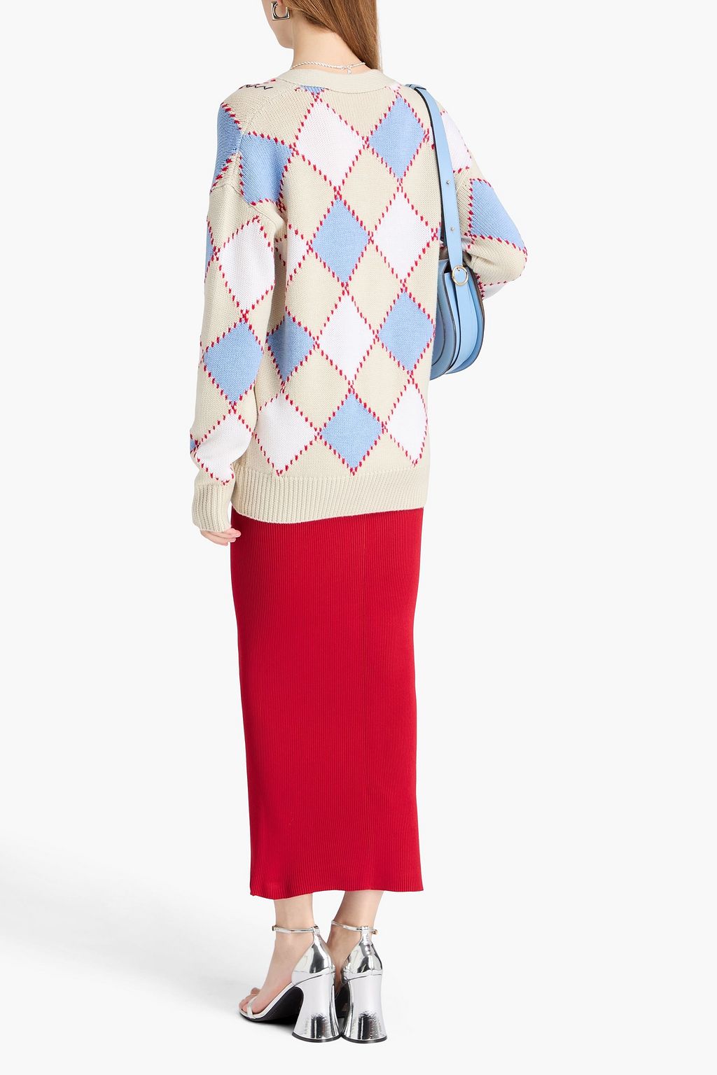 MARNI Argyle intarsia wool cardigan