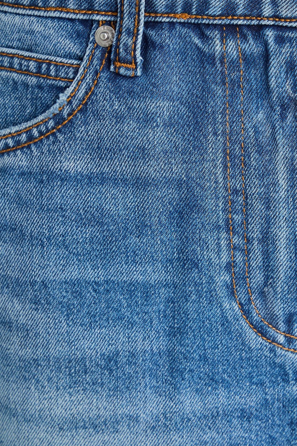 ALEXANDER WANG Prestyle draped faded denim mini shirt dress