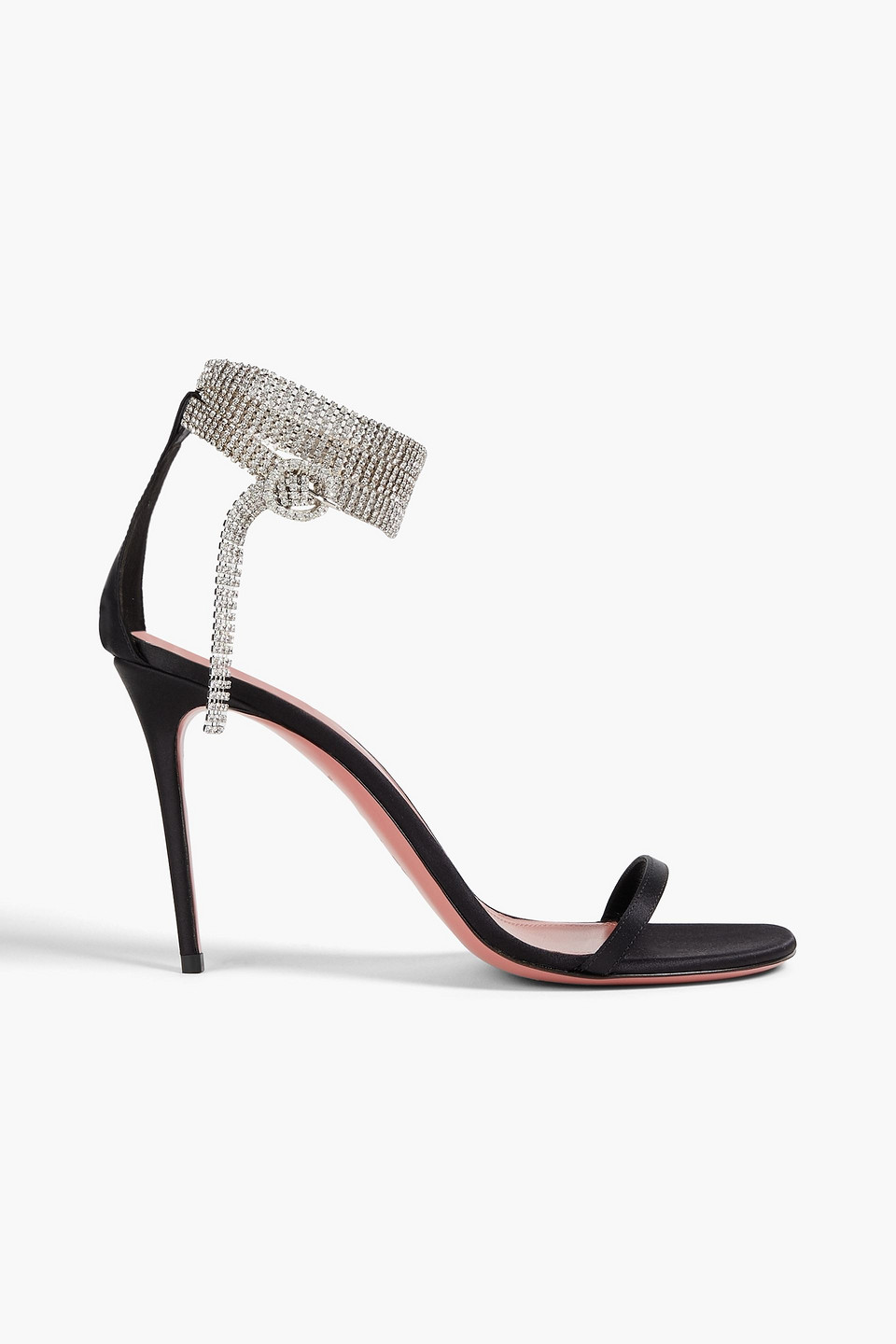 Amina Muaddi Giorgia Crystal-embellished Satin Sandals In Multi