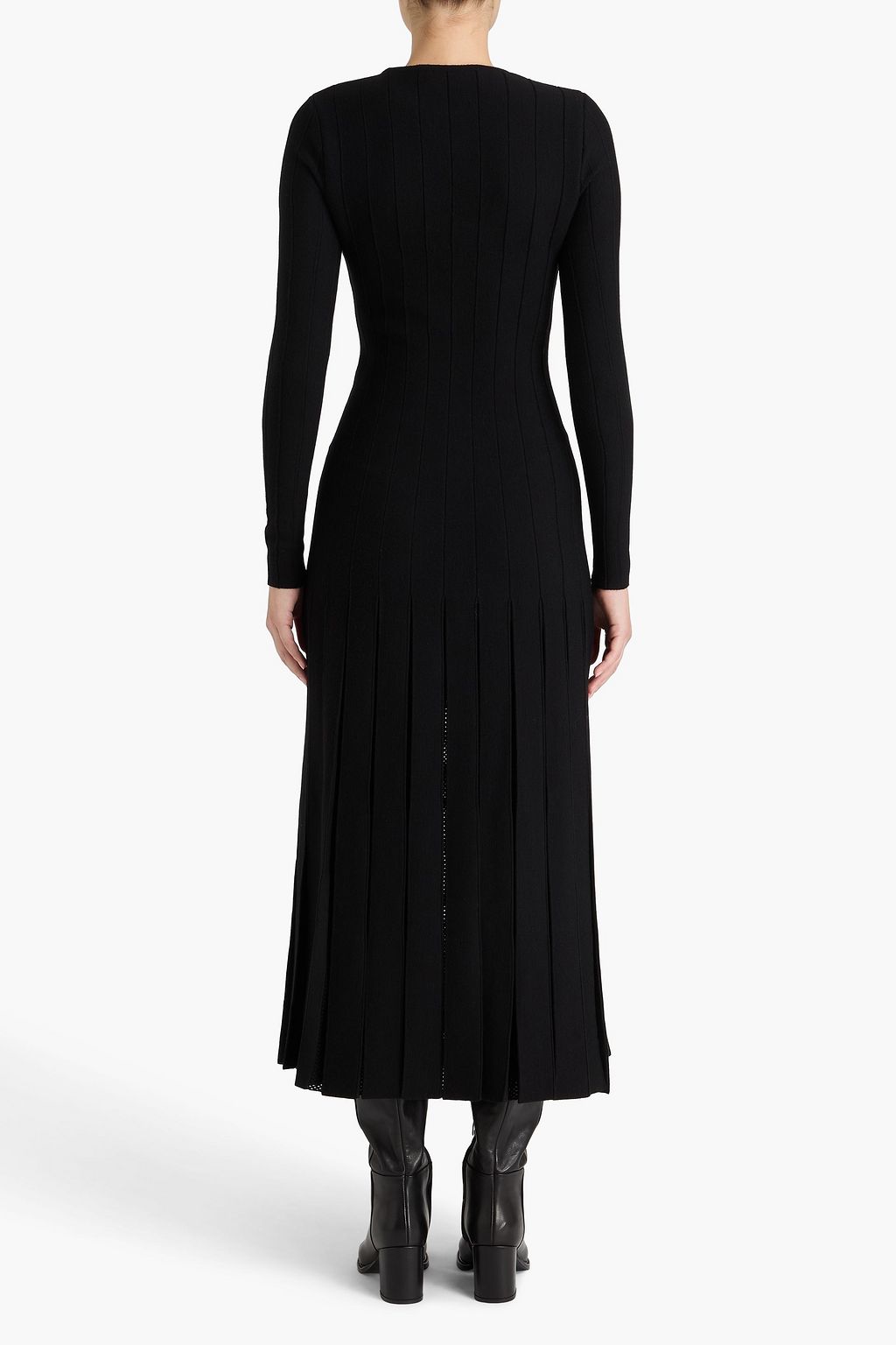 GABRIELA HEARST Walsh crochet-trimmed wool and silk-blend midi dress