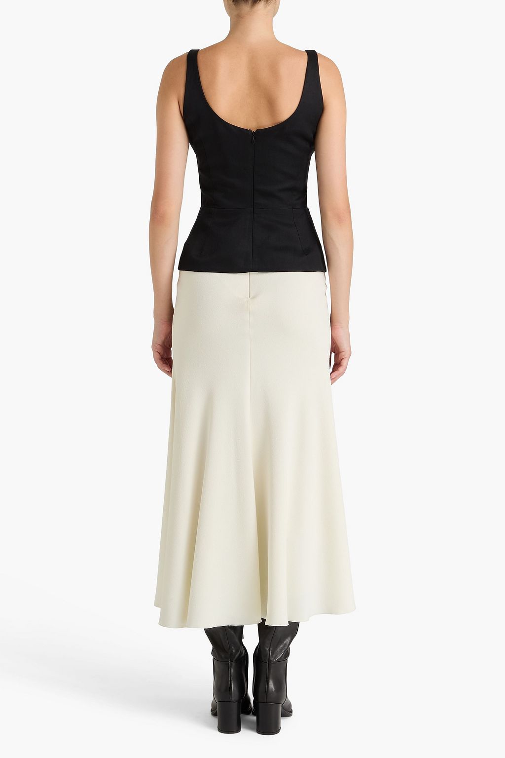 GABRIELA HEARST Avalon silk and linen-blend peplum top