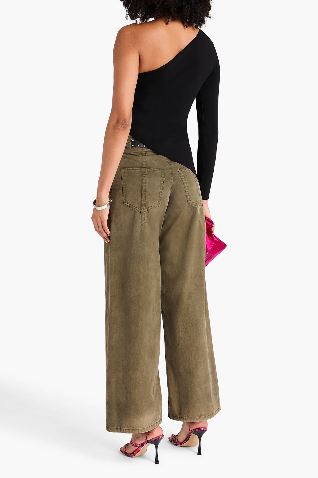 ALEXANDER WANG Asymmetric one-sleeve knitted top