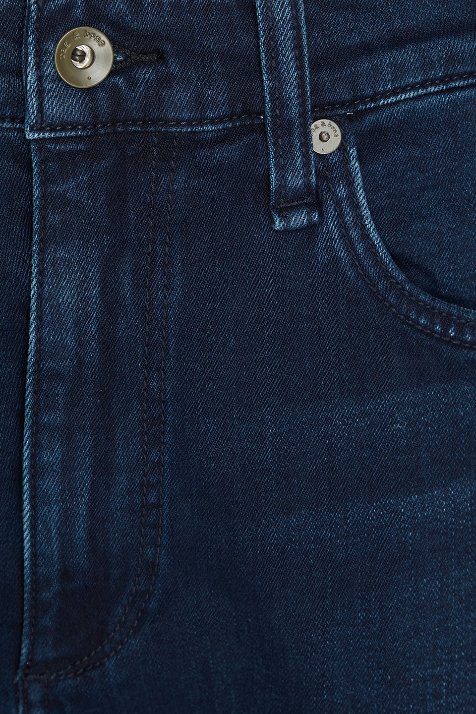 Rag & Bone Whiskered Denim Jeans In Blue