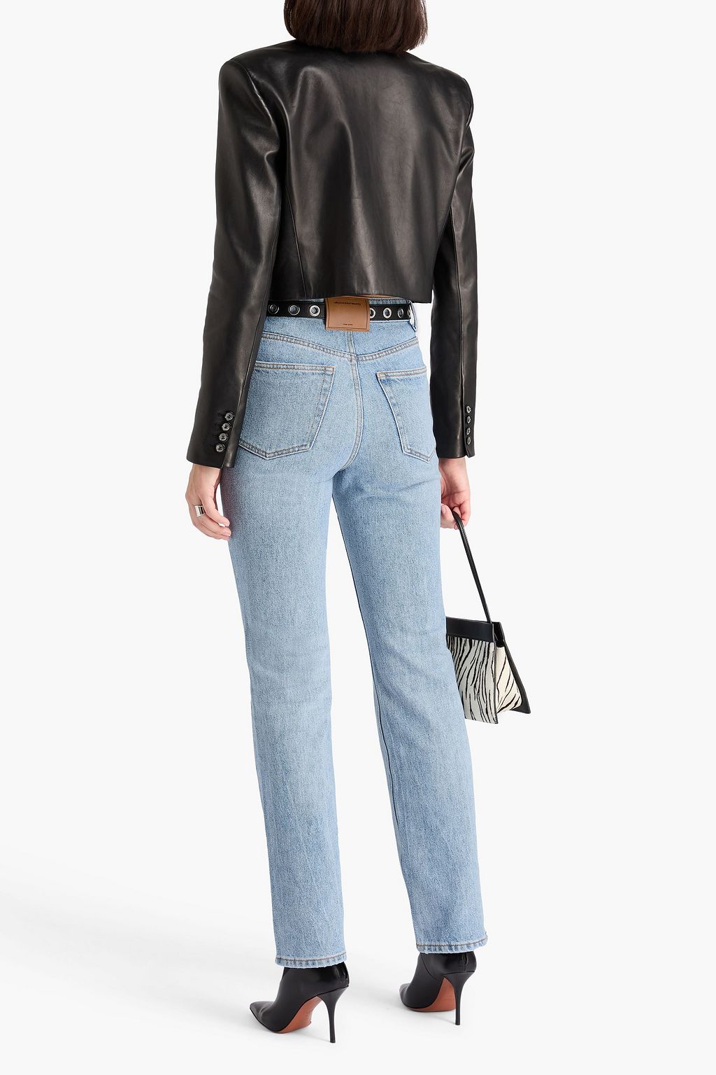 ALEXANDER WANG Fly high-rise slim-leg jeans