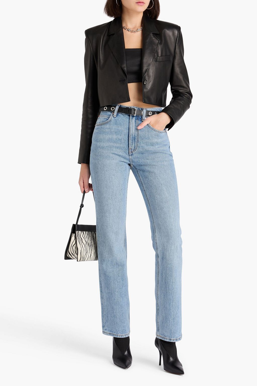 ALEXANDER WANG Fly high-rise slim-leg jeans