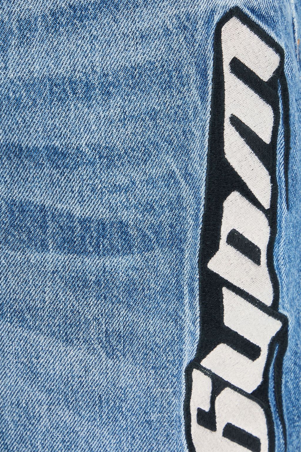 ALEXANDER WANG Balloon embroidered high-rise barrel-leg jeans