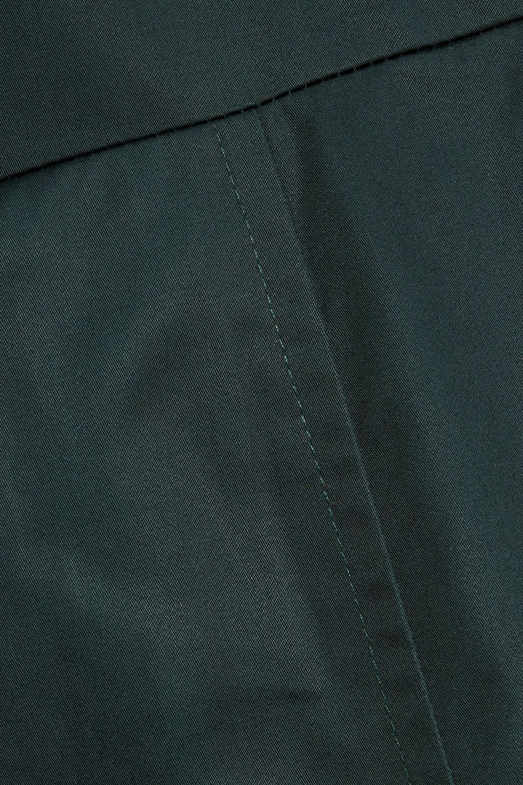 MIKAEL AGHAL Pleated poplin midi dress