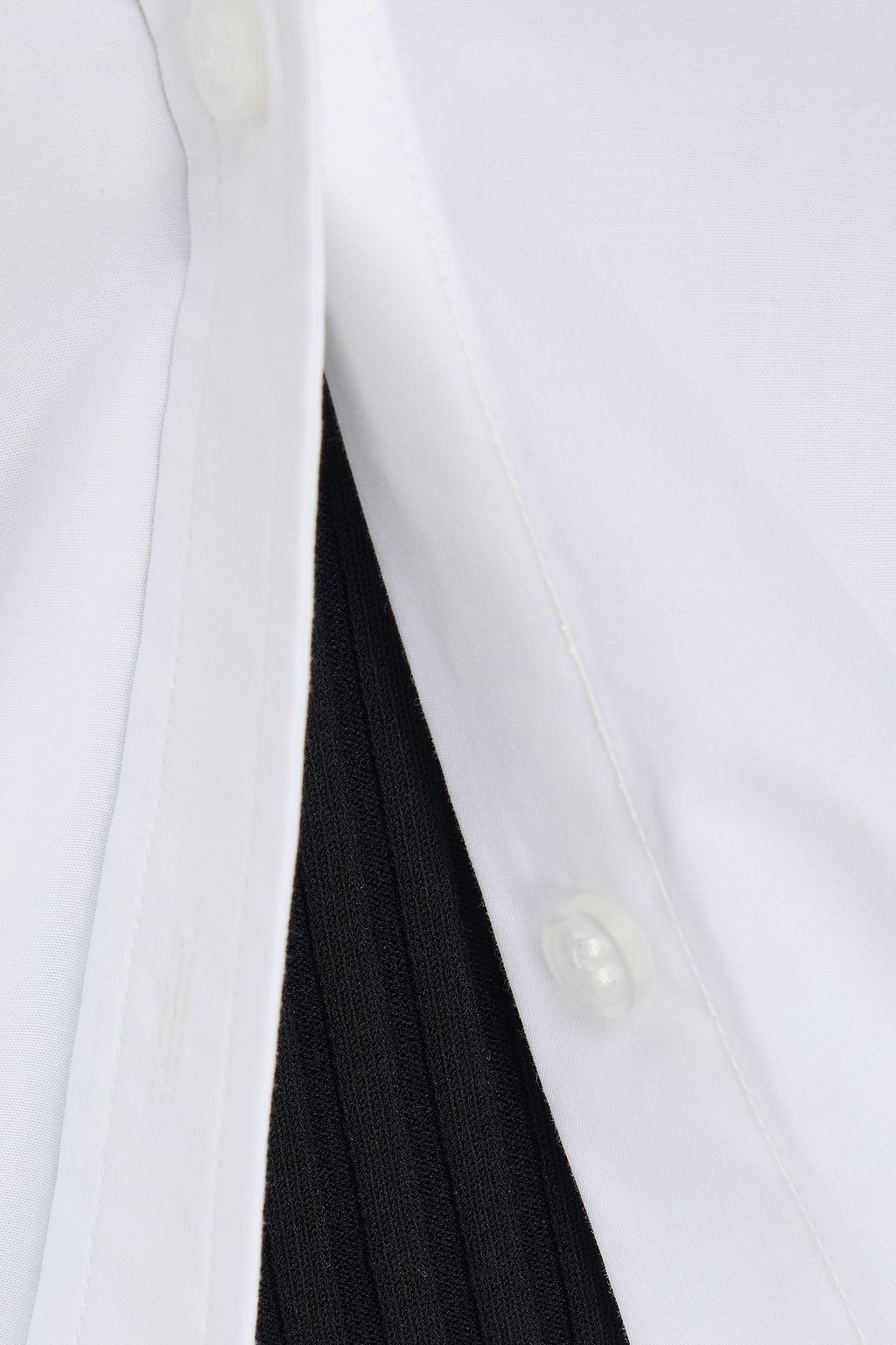 ALEXANDER WANG Ribbed-knit and cotton-poplin shirt