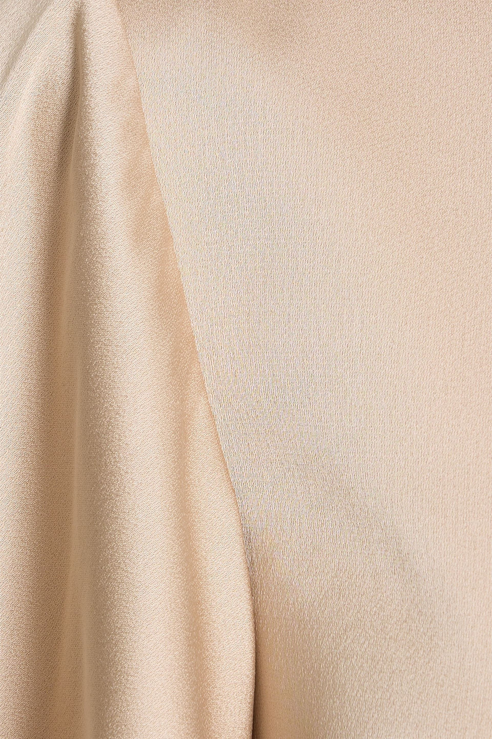 Mikael Aghal Cape-effect Satin Dress In Neutral