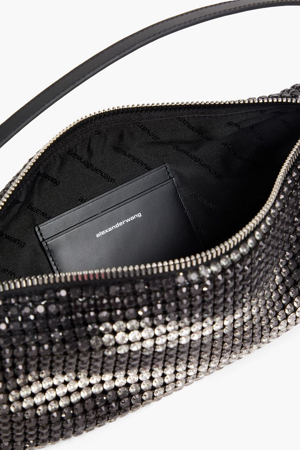 ALEXANDER WANG حقيبة كتف "هيريس فليكس" من قماش معدني