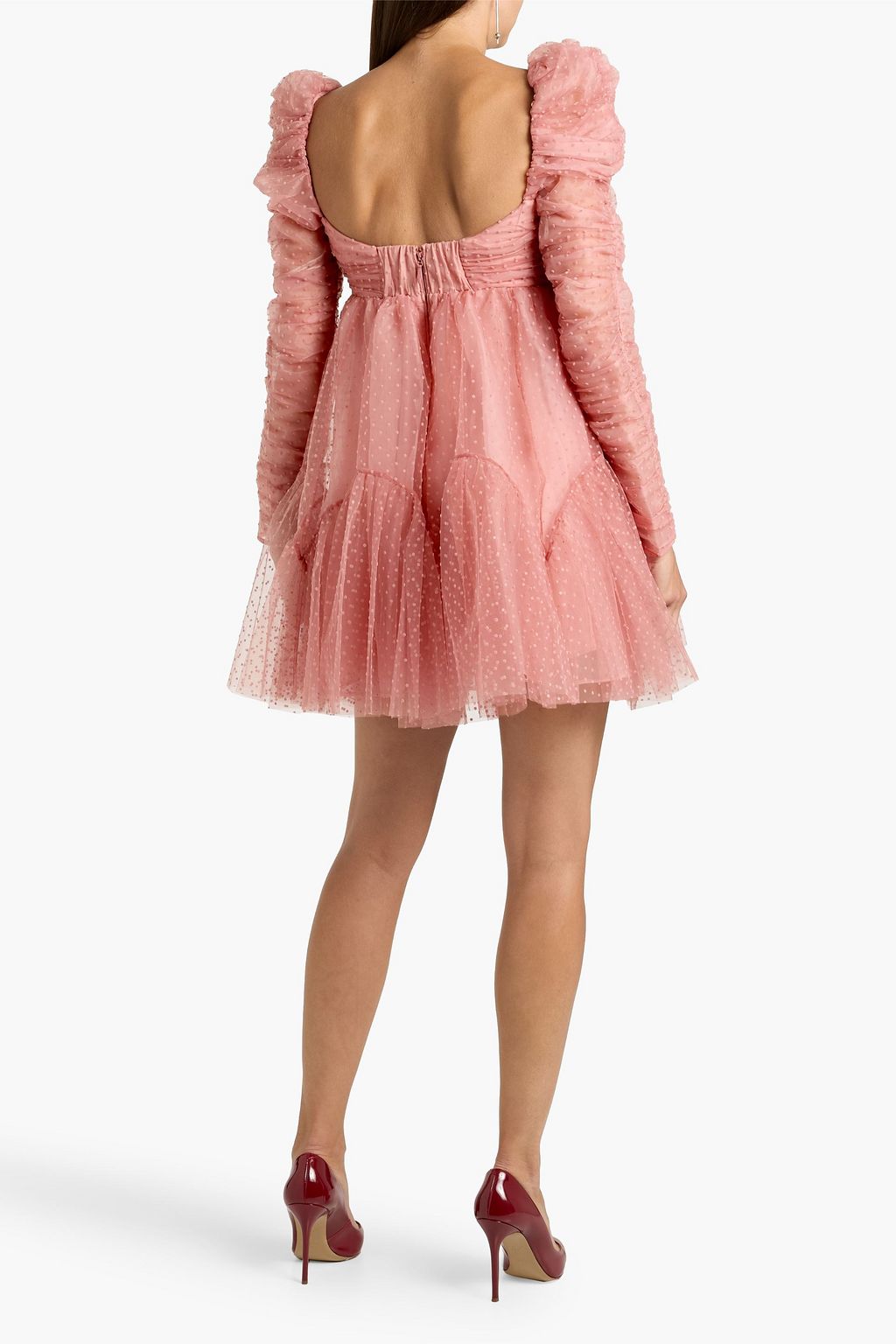 ZIMMERMANN Polka-dot flocked tulle mini dress