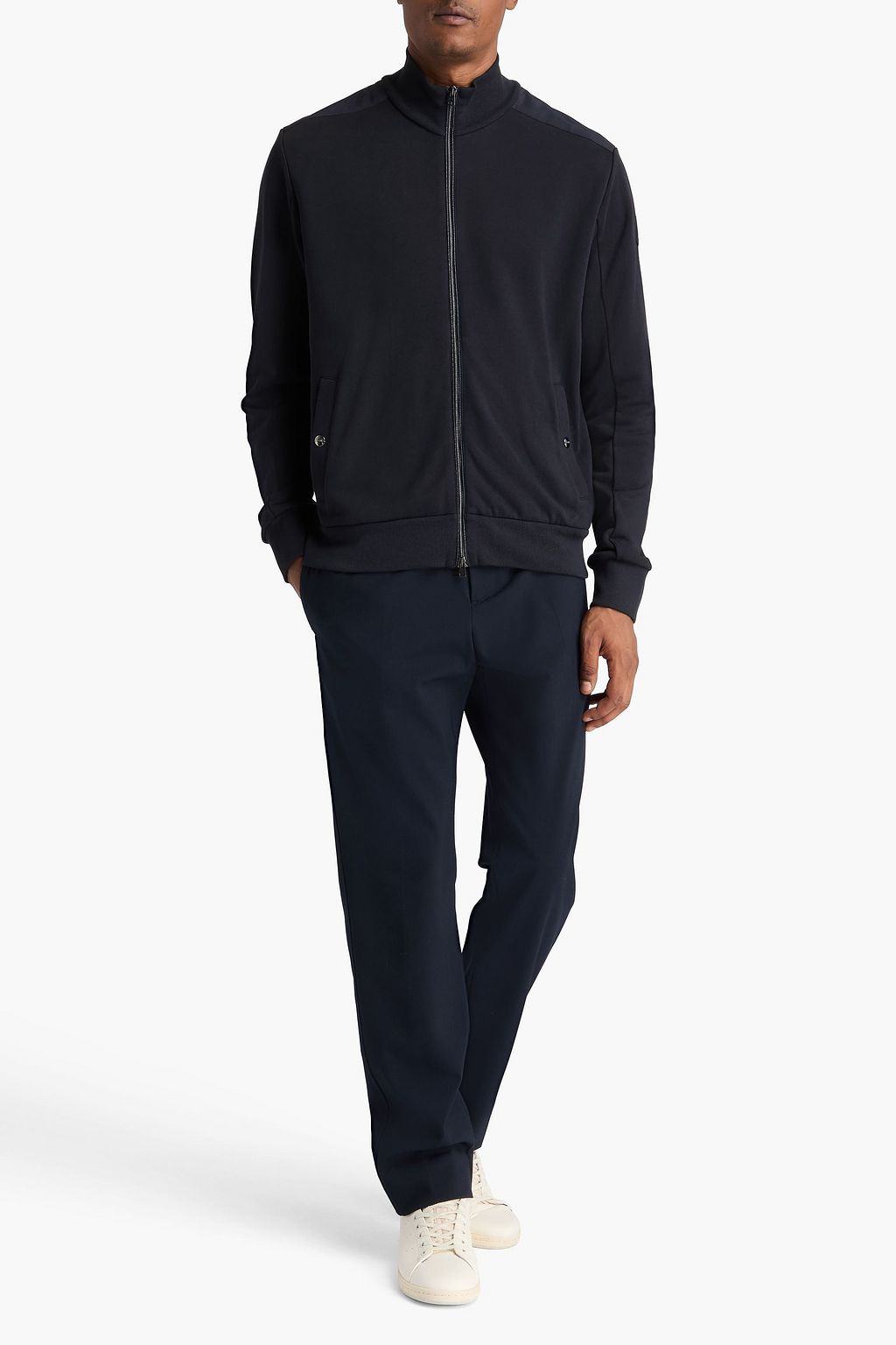 HERNO French cotton-terry sweatshirt