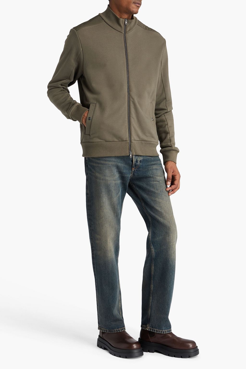 HERNO French cotton-terry sweatshirt