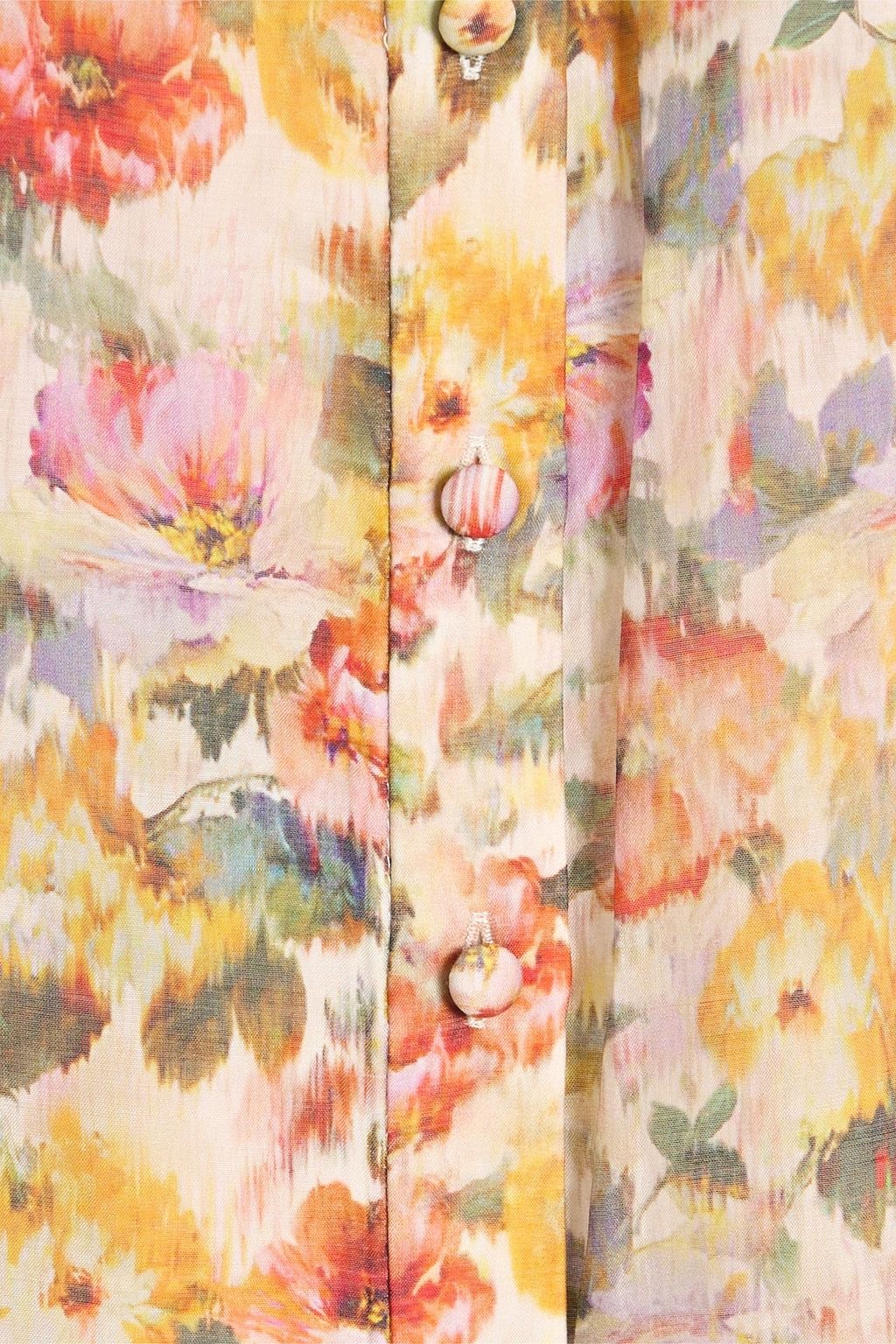 MIKAEL AGHAL Floral-print crepe de chine blouse