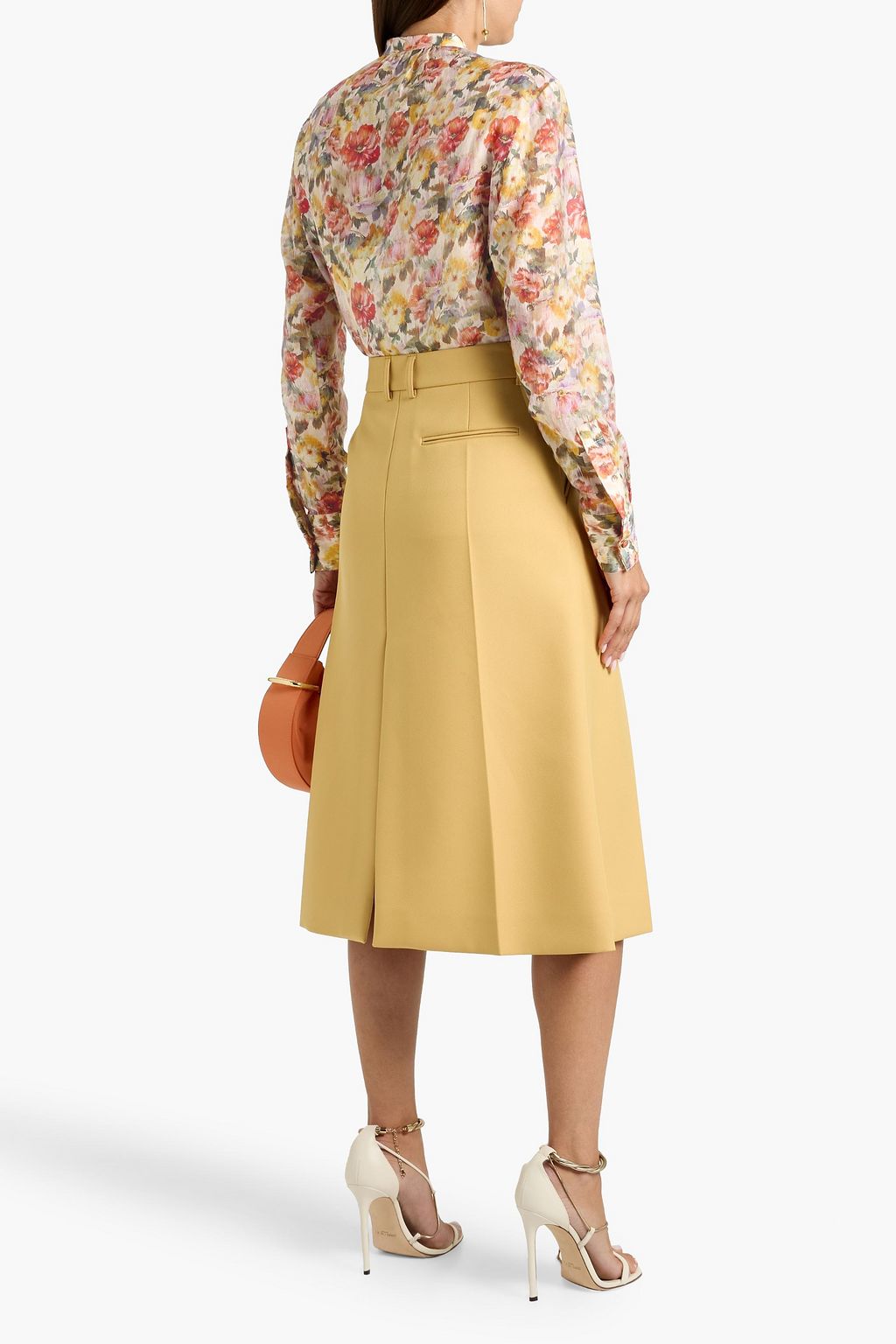 MIKAEL AGHAL Floral-print crepe de chine blouse