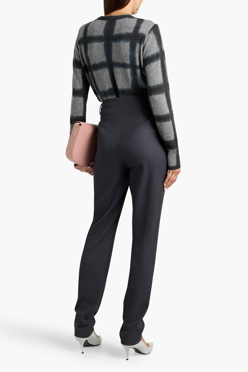 AUTUMN CASHMERE Checked cashmere sweater