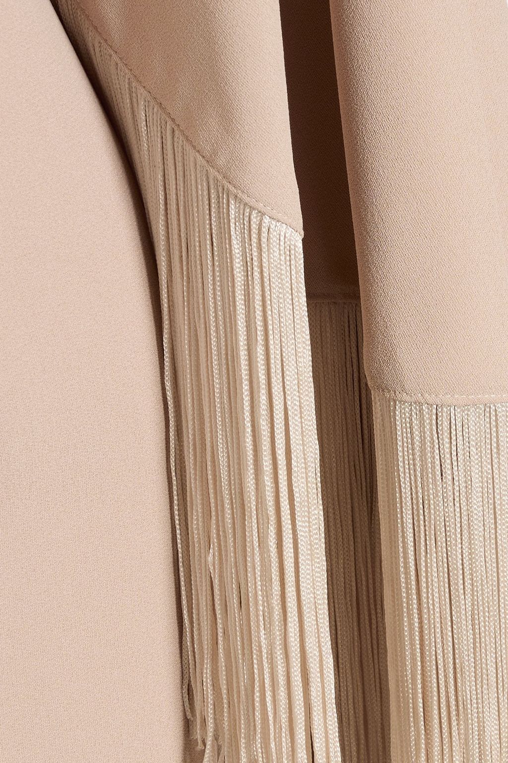 MIKAEL AGHAL Fringed crepe gown