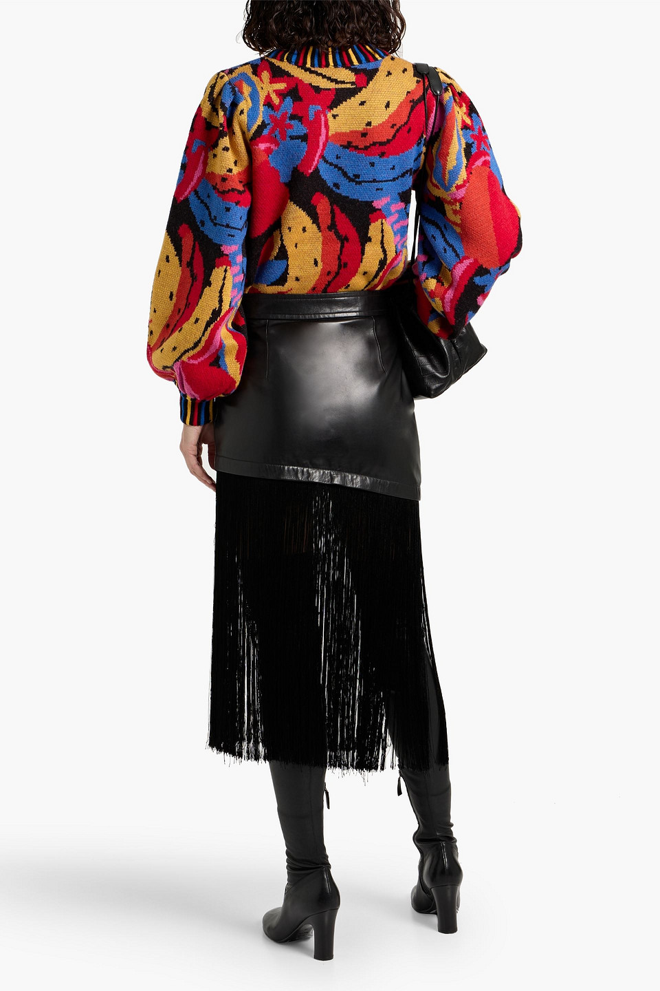Farm Rio Intarsia Wool Sweater In Multi