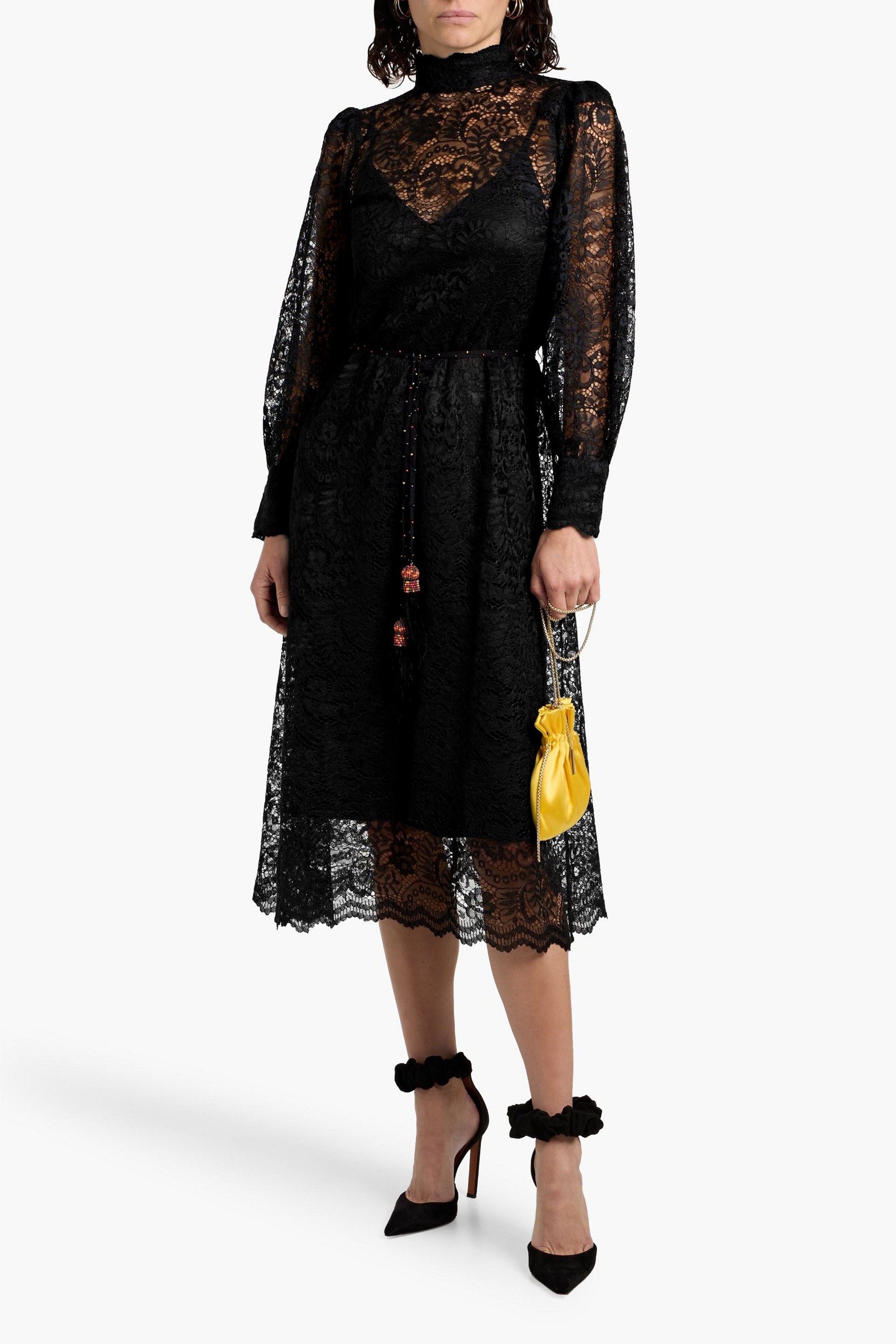 FARM Rio Corded lace midi dress