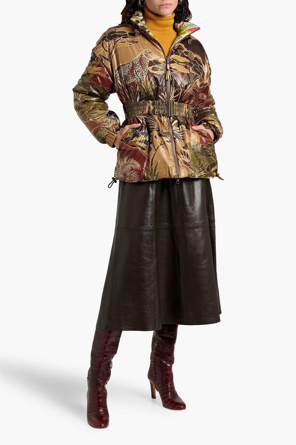FARM RIO Reversible printed quilted shell jacket