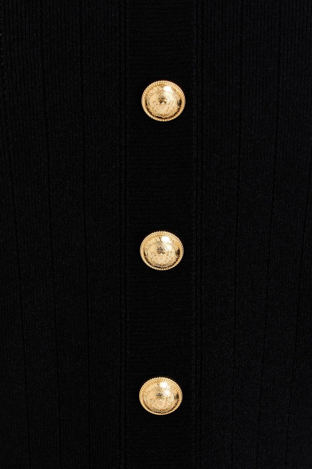BALMAIN Bleistiftrock aus Rippstrick mit Verzierung