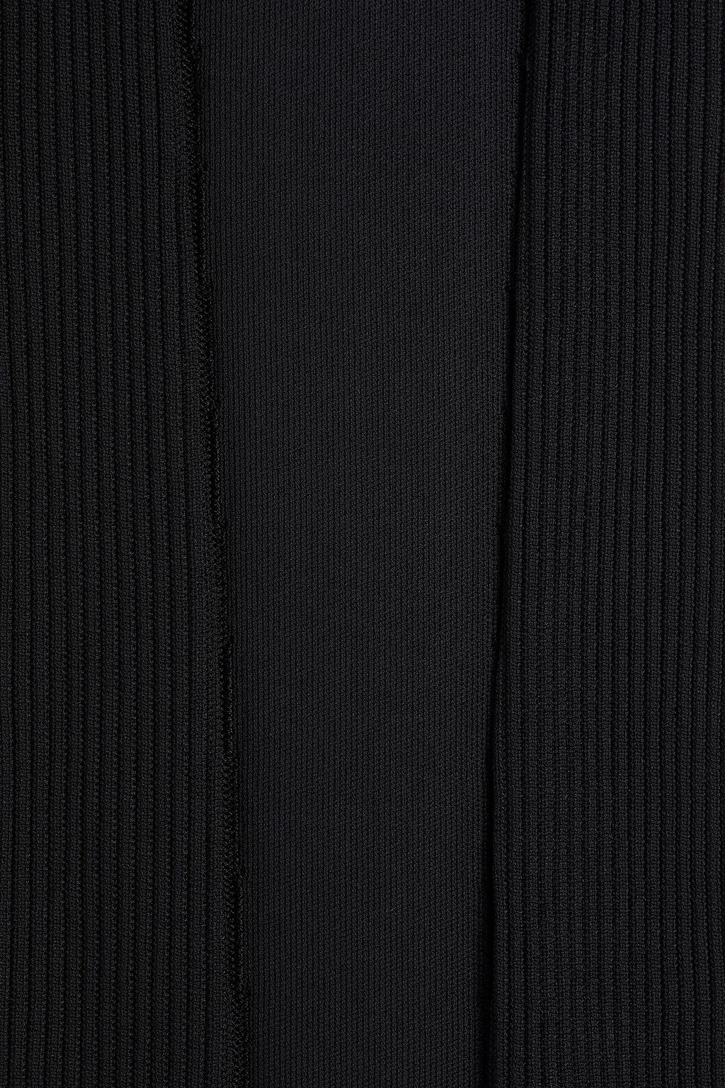 BALMAIN リブ編みニット ミディワンピース