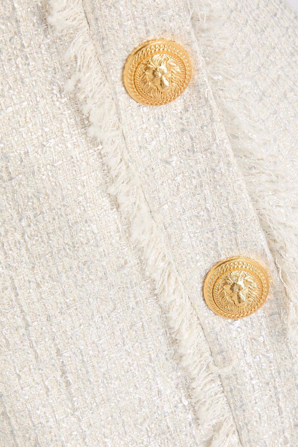 BALMAIN Smokingkleid aus Tweed aus einer Baumwollmischung in Minilänge mit Metallic-Effekt