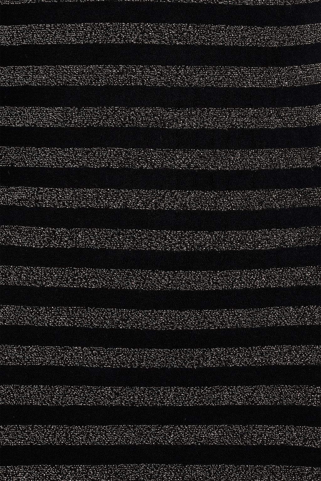 BALMAIN Gestreiftes Minikleid aus Bouclé-Strick in Metallic-Optik