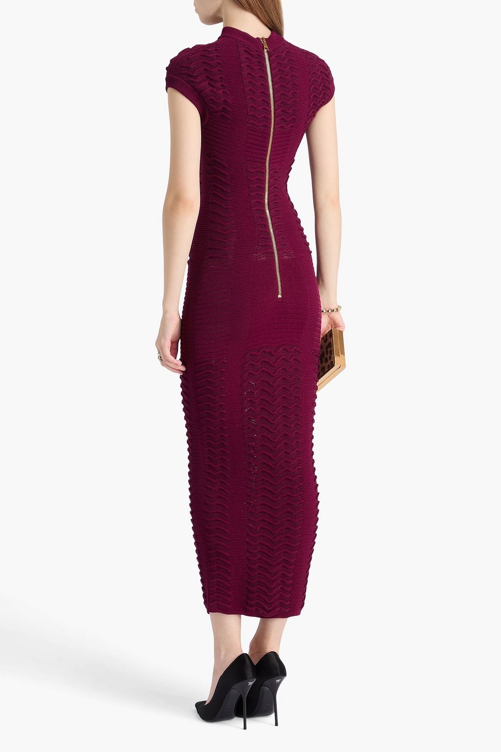 BALMAIN Maxi-Strickkleid