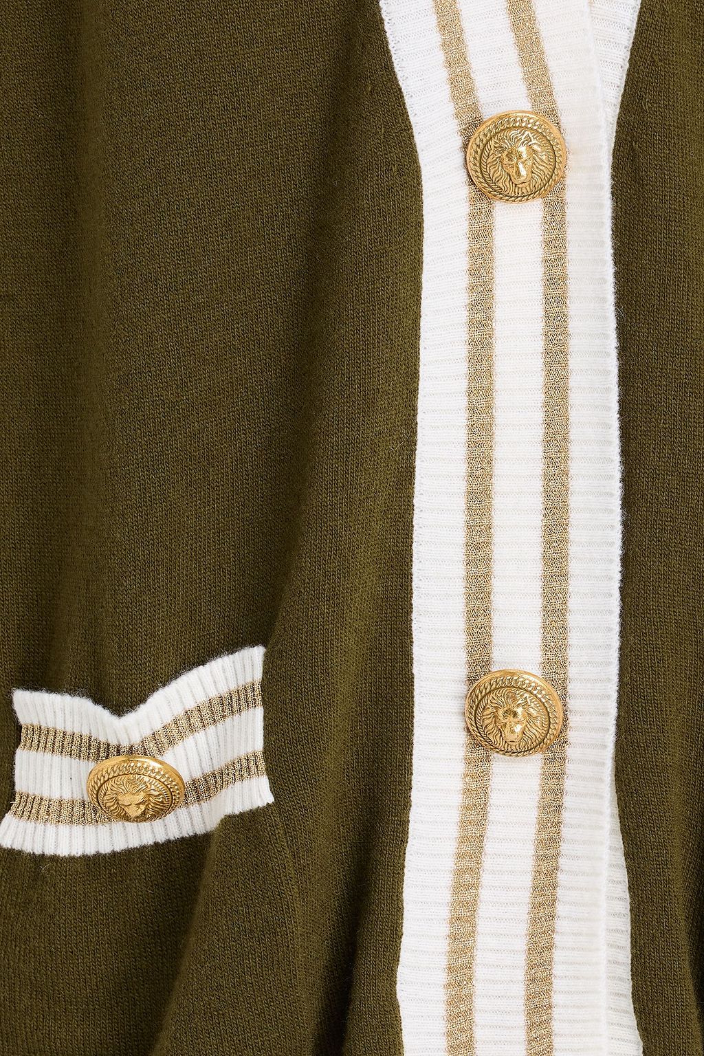 BALMAIN Embellished wool-blend cardigan