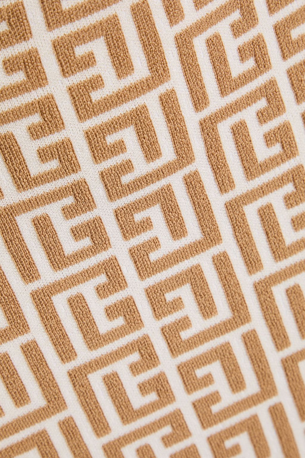 BALMAIN Minirock aus Jacquard-Strick aus einer Wollmischung