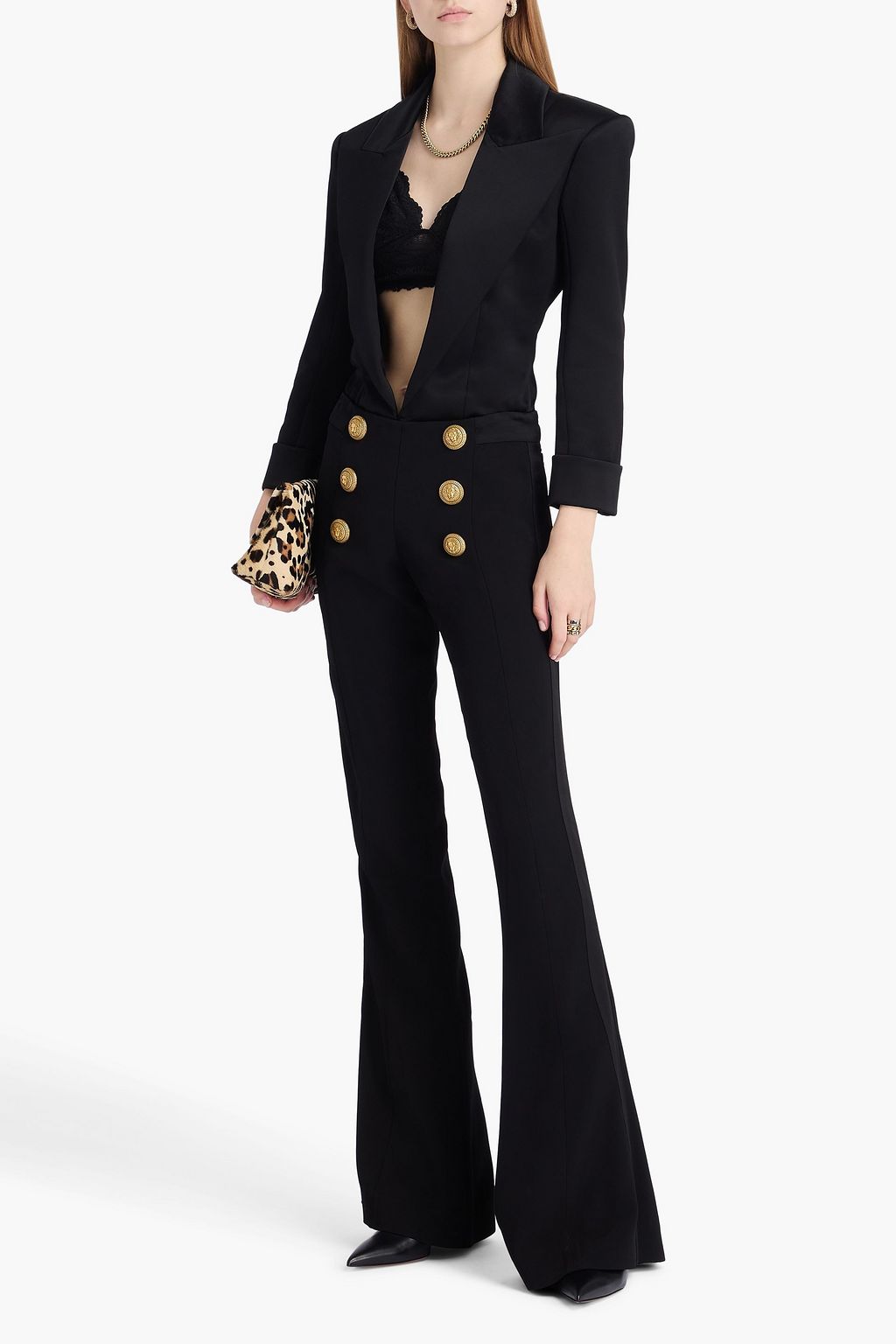 BALMAIN Crepe flared pants