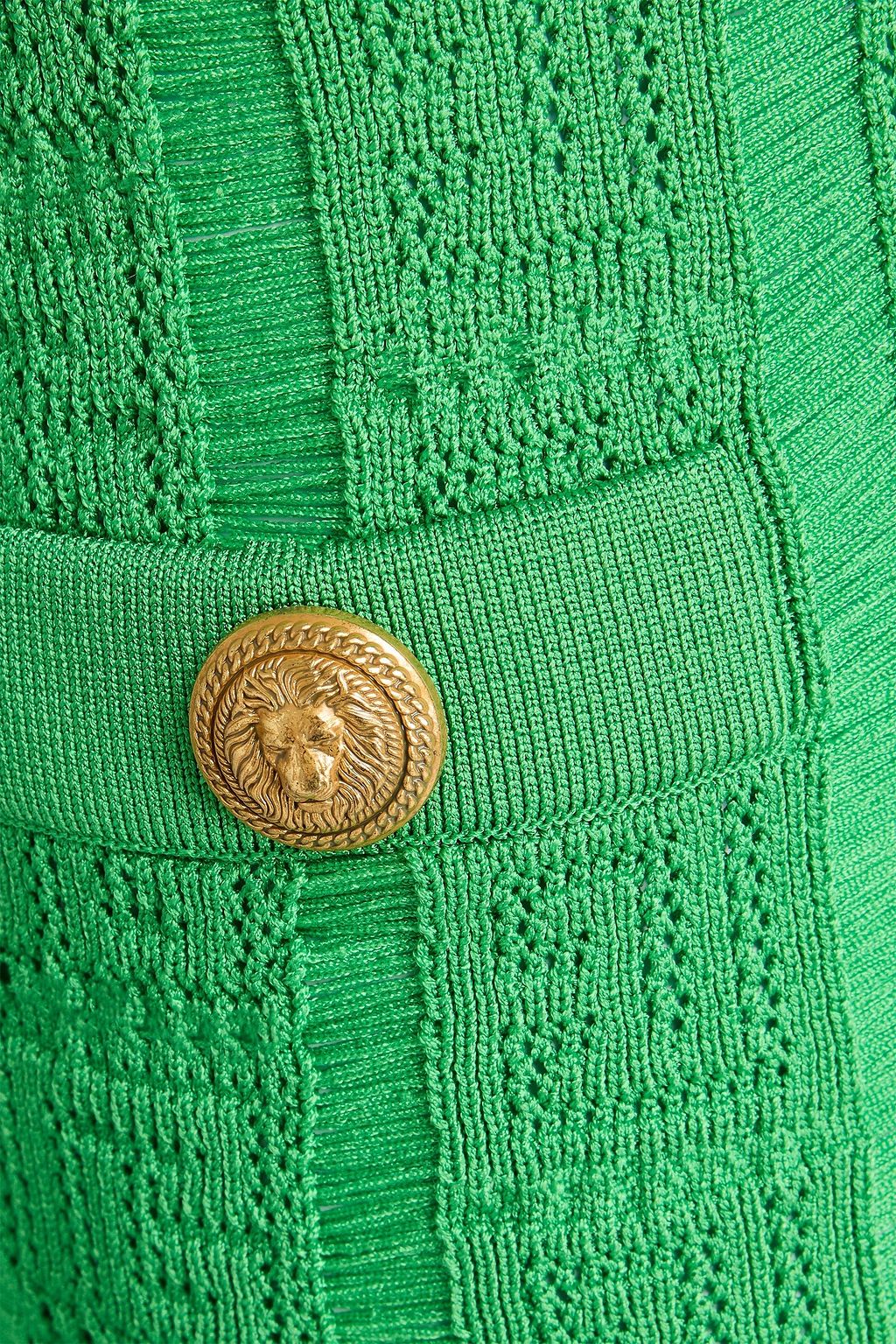 BALMAIN Bleistiftrock in Midilänge aus Häkelstrick