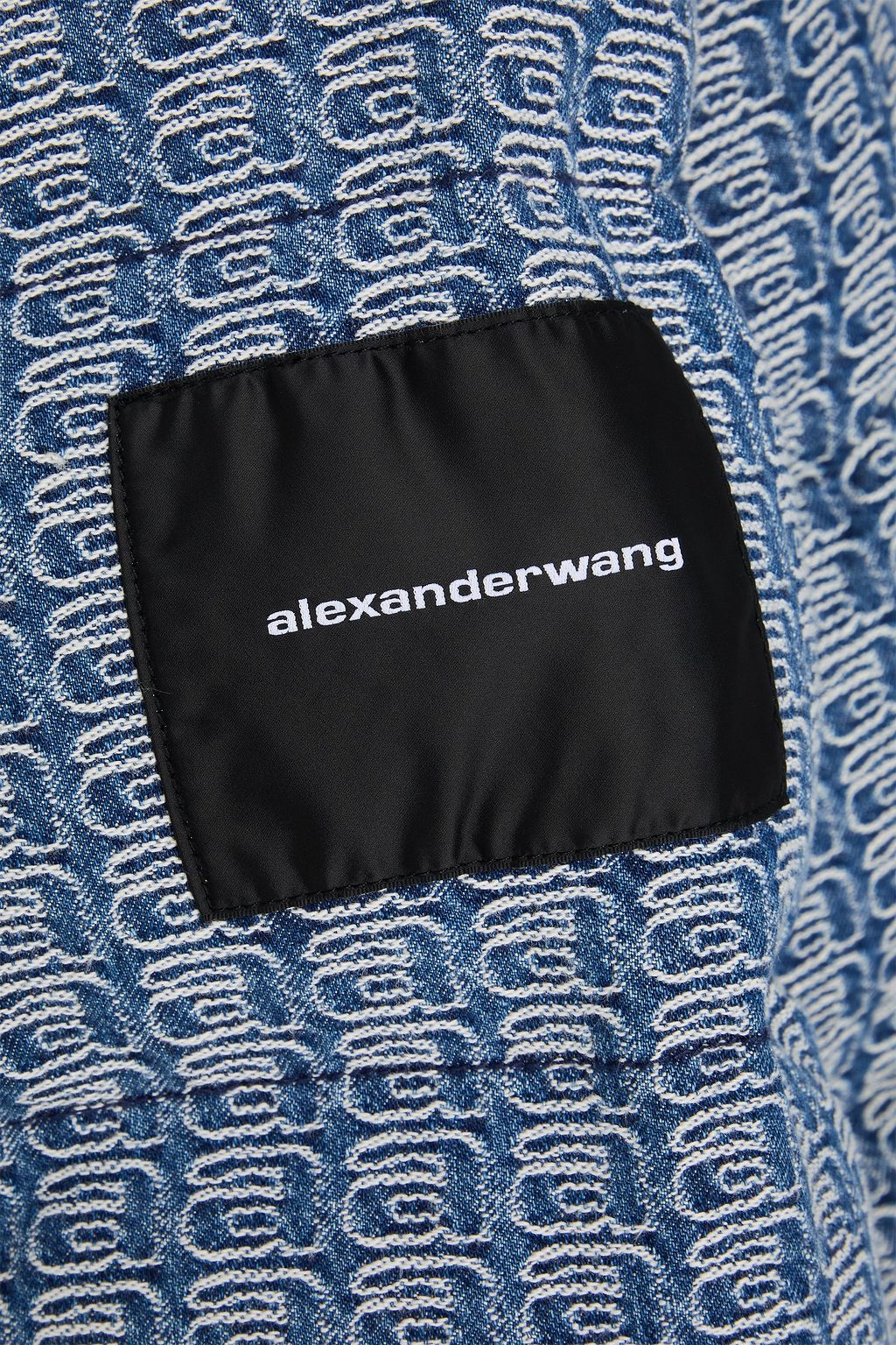 ALEXANDER WANG Quilted denim-jacquard hooded jacket