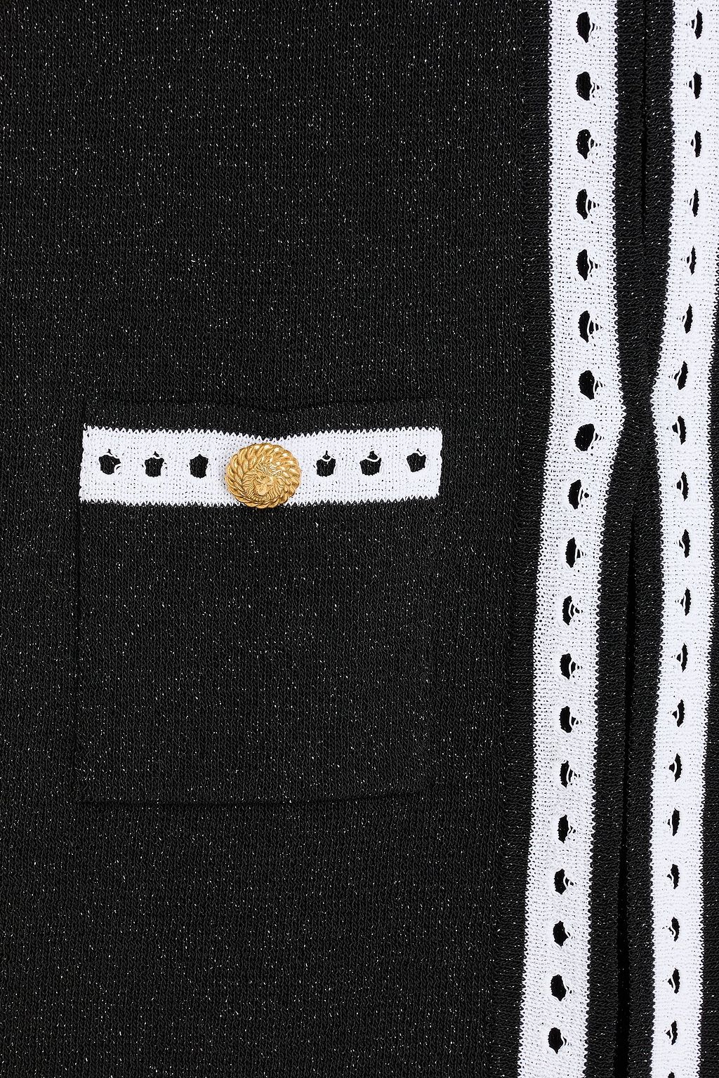 BALMAIN Two-tone wool-blend cardigan
