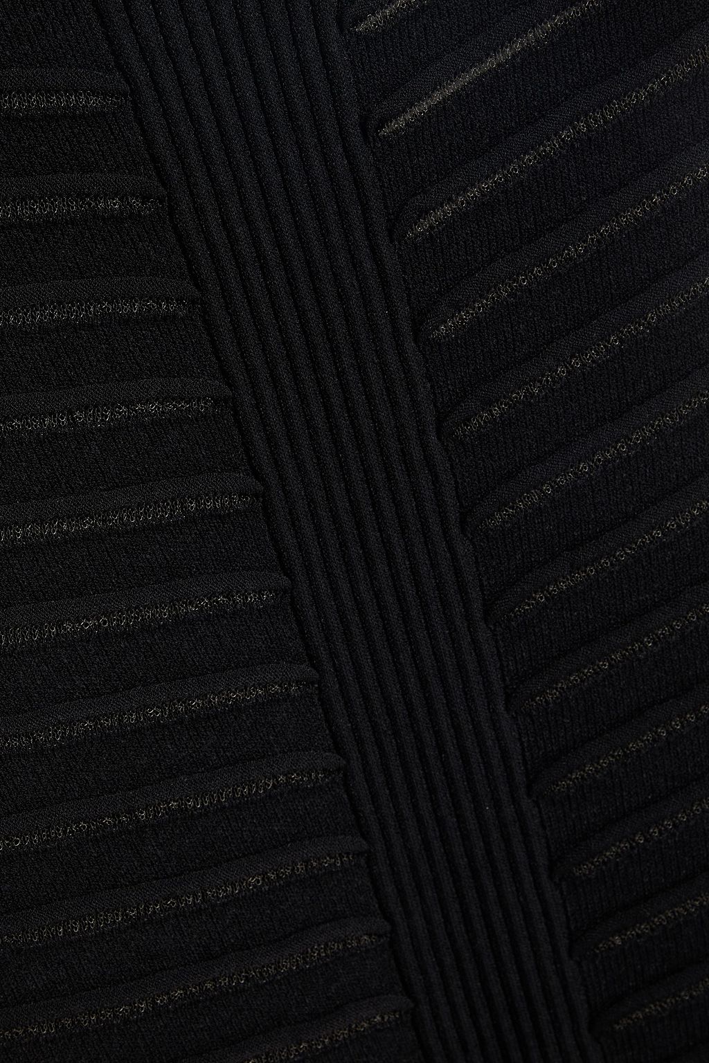 BALMAIN Cutout ribbed-knit maxi dress