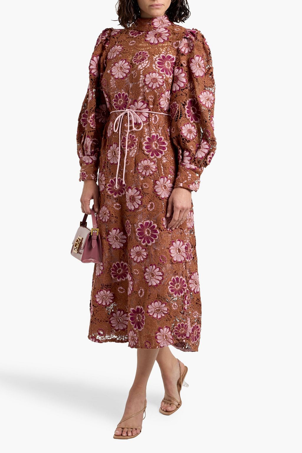 FARM RIO Crochet midi dress