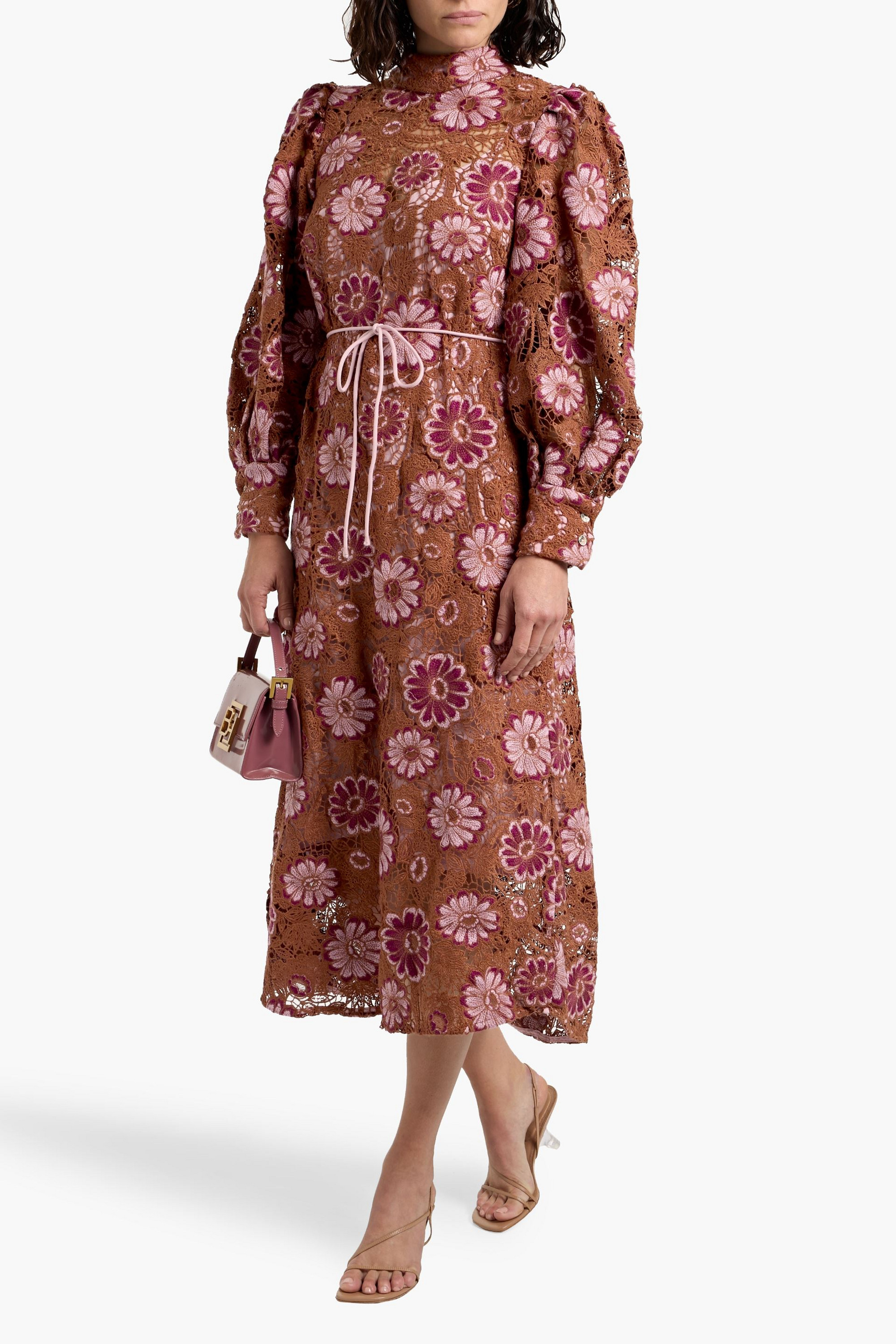 FARM Rio Crochet midi dress