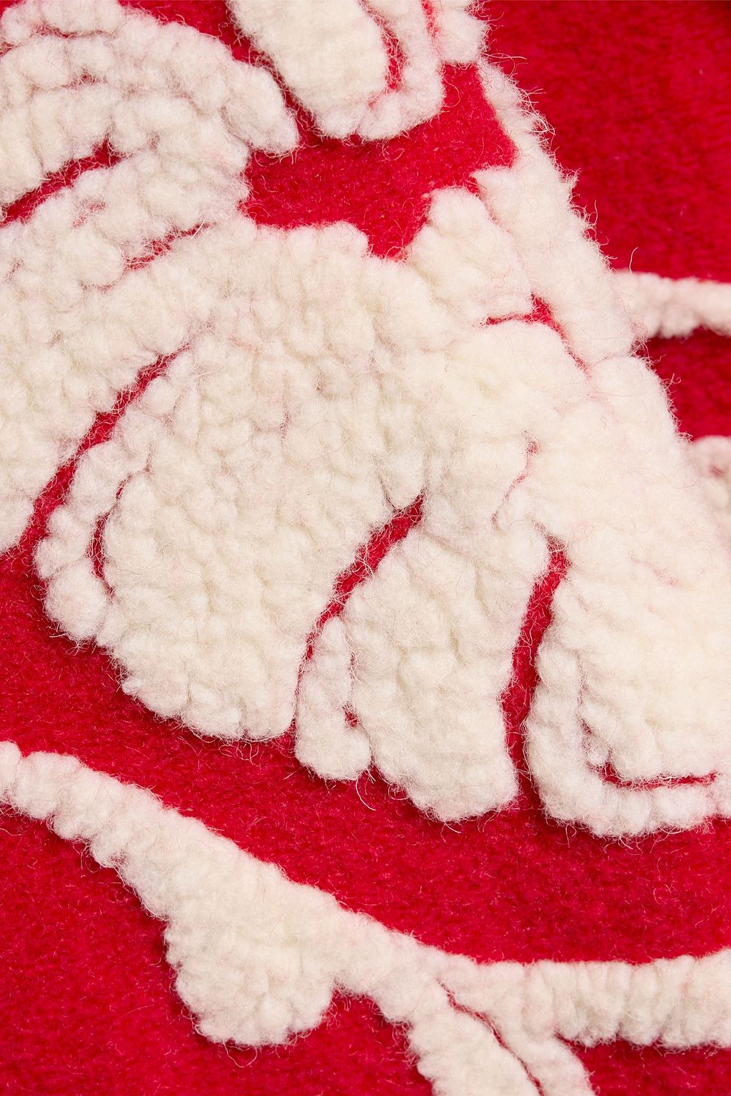 FARM RIO Belted jacquard-fleece coat