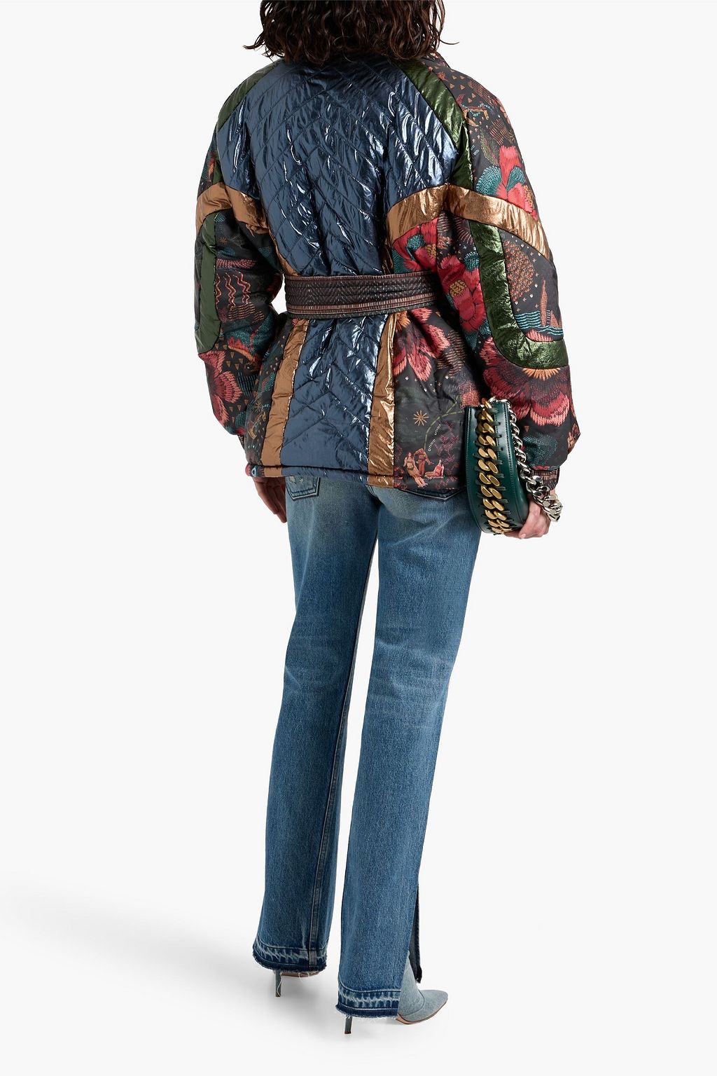 FARM RIO Reversible patchwork quilted shell jacket
