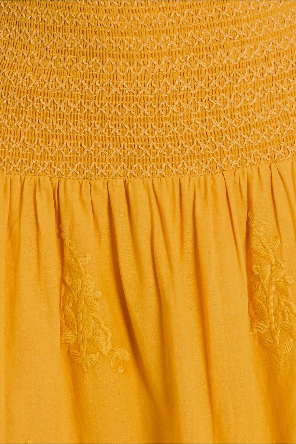 FARM RIO Tiered embroidered cotton midi skirt