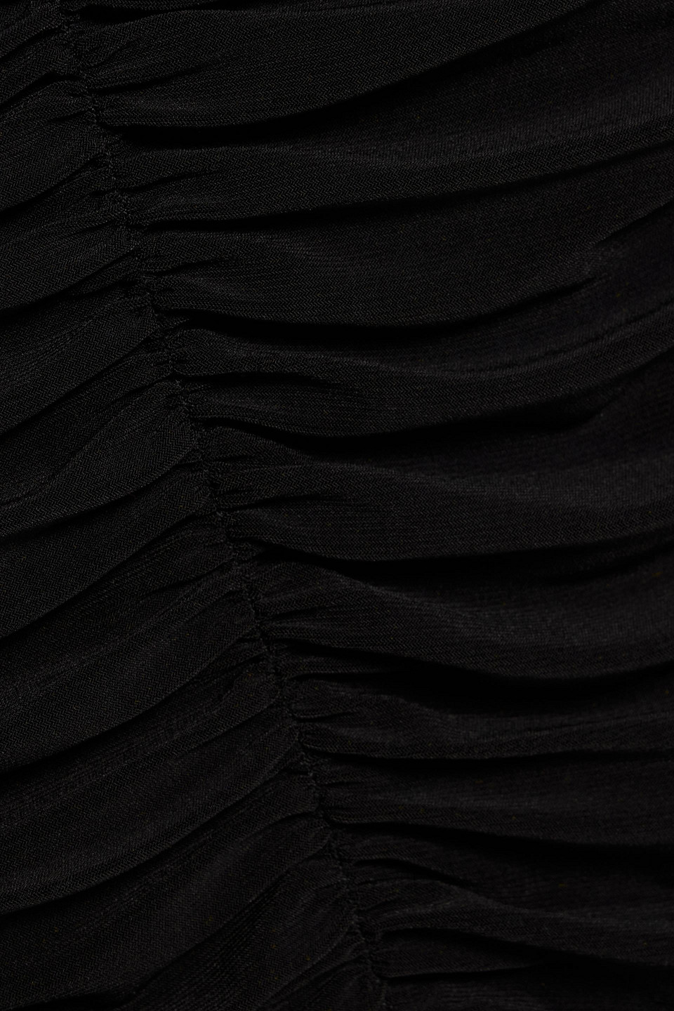 Tibi Ruched Stretch-jersey Midi Skirt In Black
