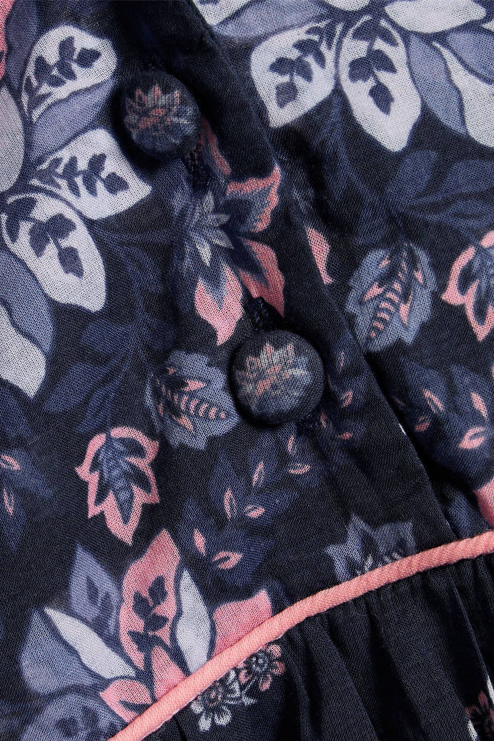 Farm Rio Paisley-print Guipure Lace And Cotton-voile Blouse In Blue