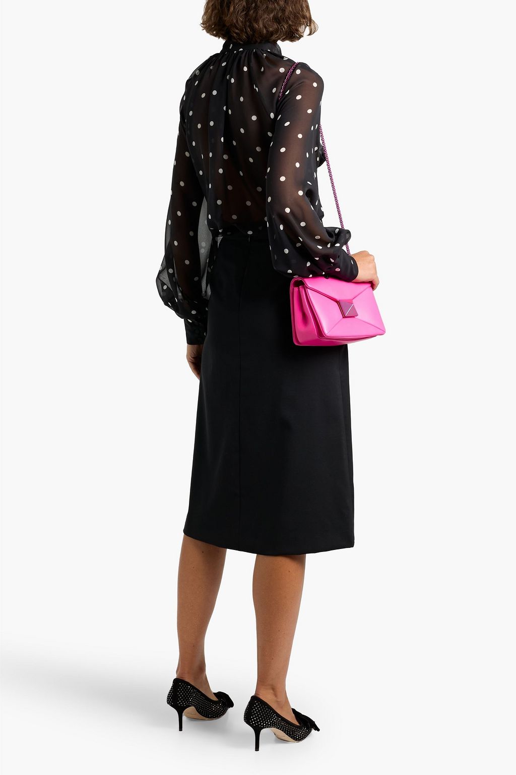 VALENTINO GARAVANI Wool-blend twill skirt