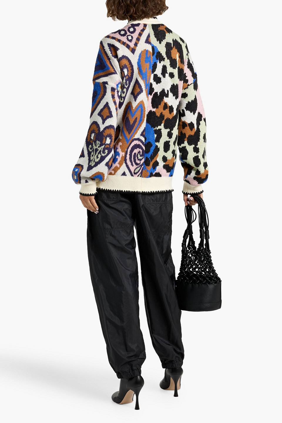 Farm Rio Jacquard-knit Cardigan In Multi