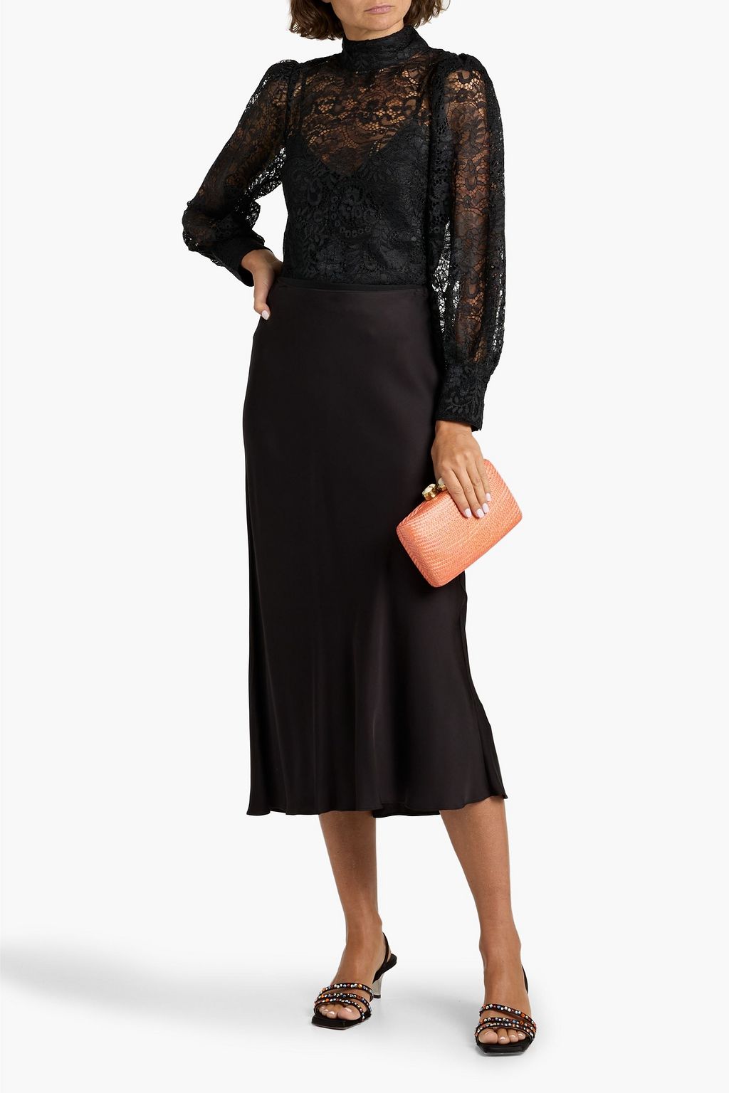 FARM RIO Corded lace blouse