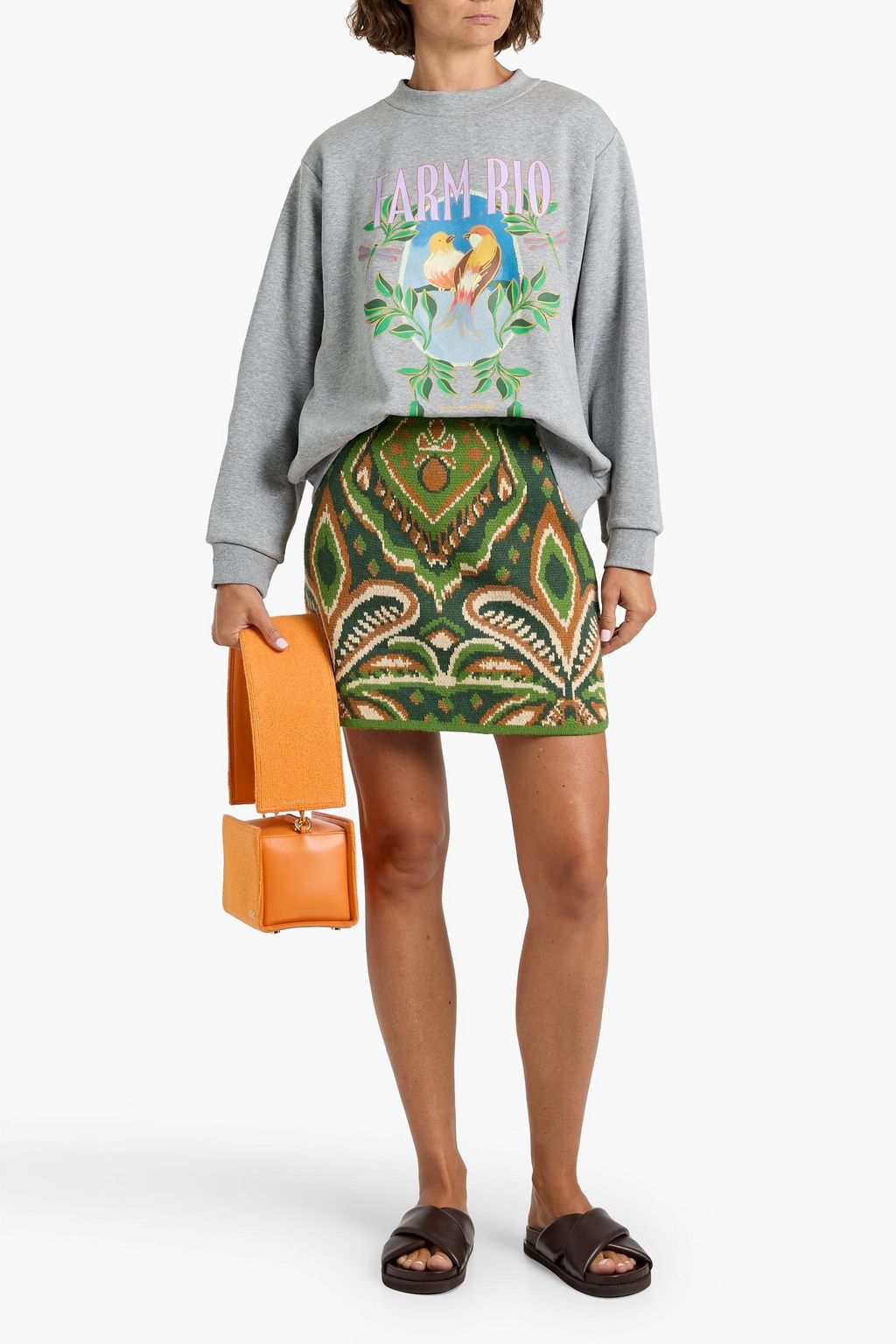 FARM RIO Printed fleece sweatshirt